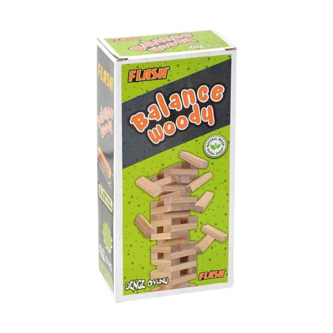 STAR Wooden Stacking Tower Game 54 Piece Balance Block Set for Kids