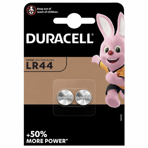 2x Duracell LR44 A76 1.5V Alkaline Button Cell Batteries G13 AG13