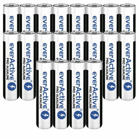 20x EverActive AAA LR03 1.5V Pro Alkaline Batteries High Power