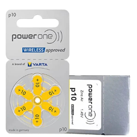 6x Power One Varta Size 10 PR70 Hearing Aid Batteries 1.45V Zinc Air