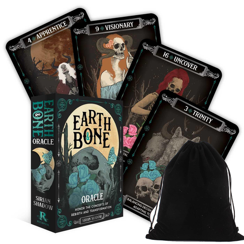 Earth & Bone Oracle Card Deck Rockpool Publishing Sirian Shadow With Bag RP180