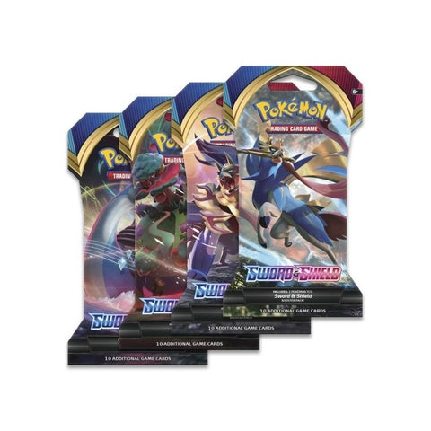 Pokemon TCG Sword & Shield Sleeved Booster Pack 10 Cards English Sealed