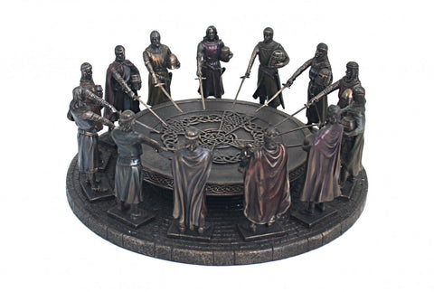 Italfama Knights of the Round Table Bronze Resin Statue 28x12cm