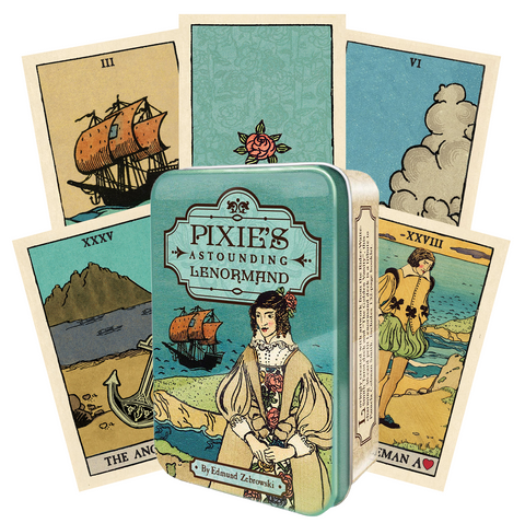 Pixie Astounding Lenormand 36-Card Deck in Tin with Guidebook US Games
