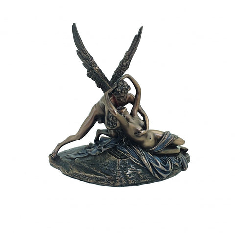 Cupid and Psyche Statue Canova Bronze Resin 19cm Made in Italy Italfama