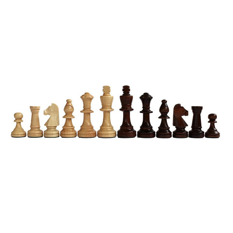 Italfama Wooden Weighted Chess Pieces Set, 90mm King, Made in Italy