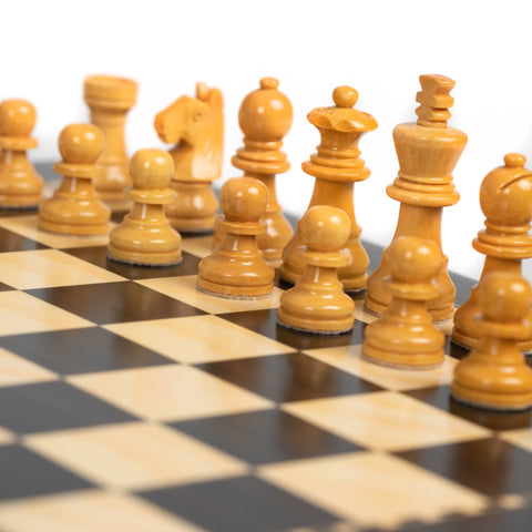 Italfama Magnetic Wooden Chess Set 25x25cm Ebony Board Zip Case