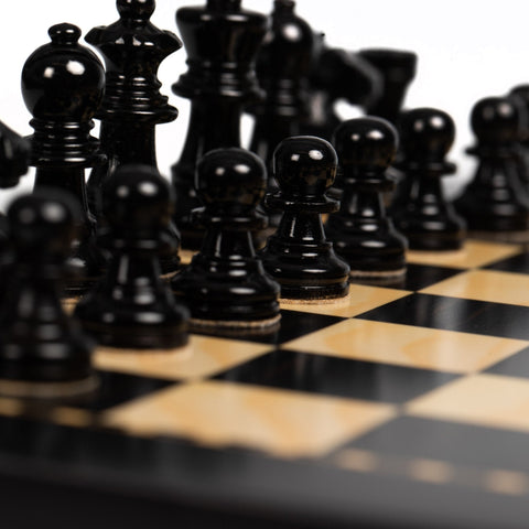 Italfama Magnetic Wooden Chess Set 25x25cm Ebony Board Zip Case