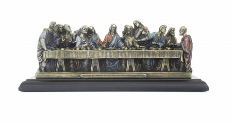 Last Supper Statue Bronze Resin 35cm Leonardo da Vinci Italy Italfama