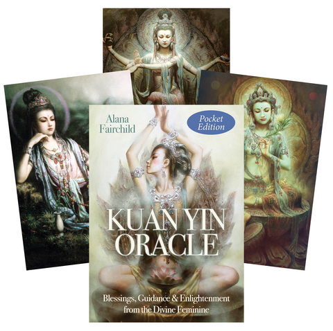 Pocket Kuan Yin Oracle Deck by Alana Fairchild 44 Cards Blue Angel