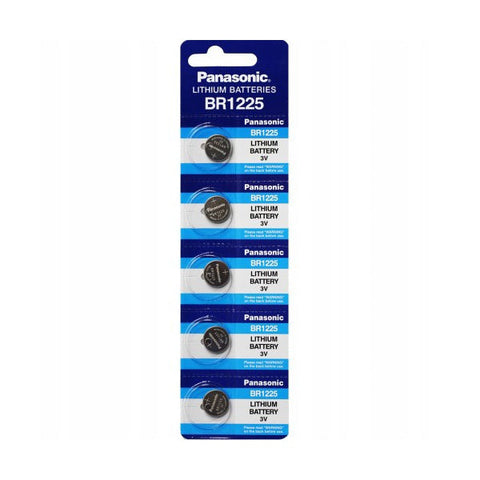 5x Panasonic CR1225 3V Lithium Coin Cell Batteries for Watch & Devices