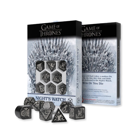 Game of Thrones Night's Watch Dice Set 8pc Q-Workshop RPG Official DND