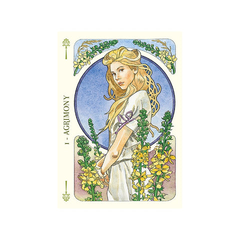 Flower Oracle Tarot Deck 38 Cards Art Nouveau by Lo Scarabeo