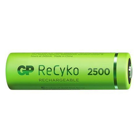 4x GP ReCyko AA 2450mAh NiMH Rechargeable Batteries 1.2V 4-Pack Pre-Charged