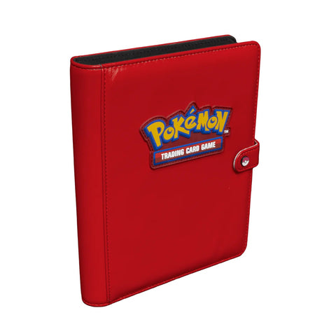 Ultra Pro Pokemon Red 4-Pocket Snap Binder, Side-Loading, Holds 160 Cards