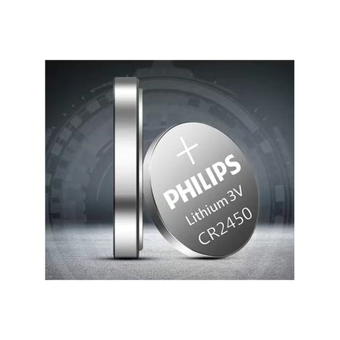 5x Philips CR2450 3V Lithium Coin Cell Batteries DL2450 Watch Remote