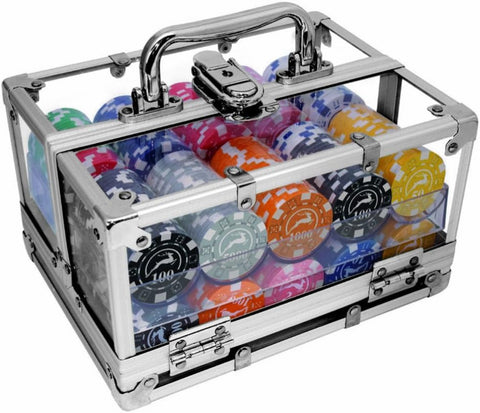 400x Modiano 14g Poker Chips Set in Clear Tray Casino Quality