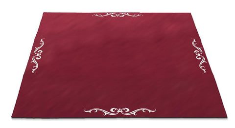 Lo Scarabeo Burgundy Velvet Tarot Cloth 80x80 cm Embroidered Lenormand