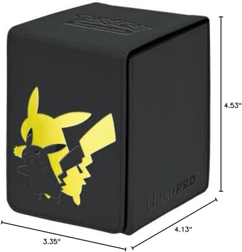 Ultra PRO Elite Pikachu Alcove Flip Deck Box for Pokémon, 100 Cards, Magnetic