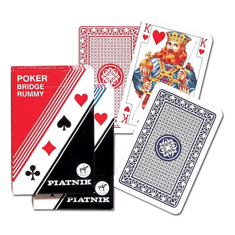 1x Piatnik Poker Bridge Rummy Playing Cards Deck, Red or Blue Random