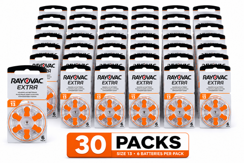 180x Rayovac PR48 Batteries for Hearing Aids Size 13 Trusted Performance