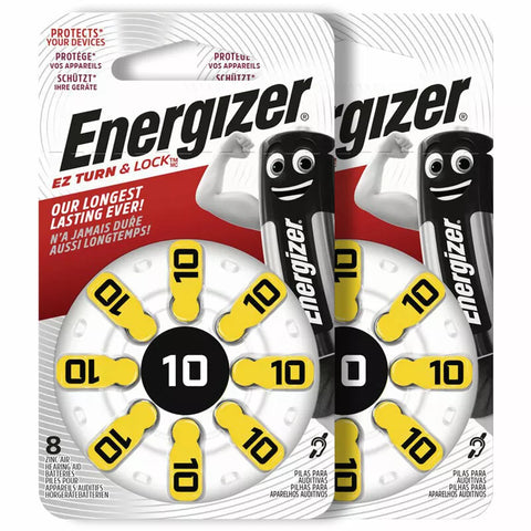 8x Energizer 10 Mf PR70 Hearing Aid Batteries Powerseal 1.4V Zinc Air Germany