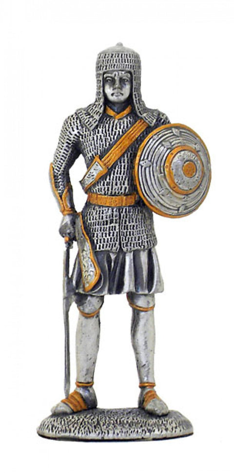 Italfama Tin Soldier Figurine Knight with Shield, Hand-Painted, 10cm
