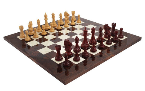Italfama Luxury Wooden Chess Set 60cm Walnut Board Handmade Italy