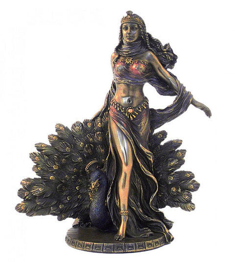 Hera Greek Goddess Bronze Resin Statue 25cm Handmade Italy Italfama
