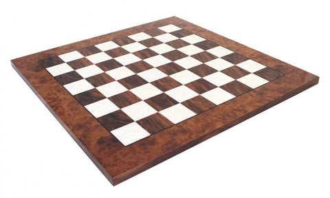 Italfama Elm Wood Chess Board 60x60cm Glossy Handmade Italy