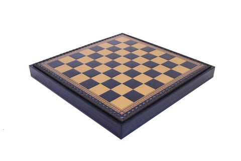 Italfama Napoleon 3-in-1 Metal Chess Checkers Backgammon Set Leather Board