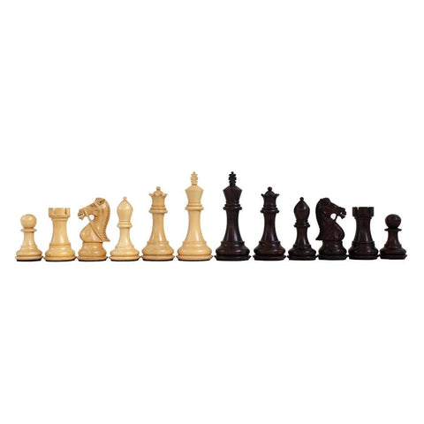 Italfama Luxury Mahogany Chess Set with Genuine Leather Board 10.5cm King