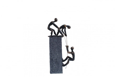 Unity Is Strength Bronze Resin Sculpture 30cm Italian Decor by Italfama