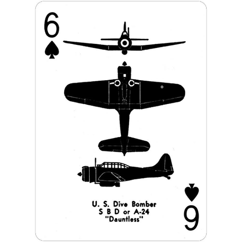 WWII Airplane Spotter Playing Cards Deck 52 Card Set by US Games Systems