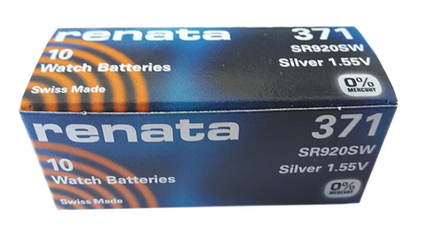 10x Renata 371 SR920SW Silver Oxide 1.55V Watch Batteries Swiss Made