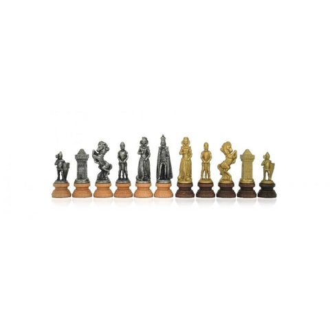Italfama Mary Stuart 3-in-1 Chess Checkers Backgammon Leather Board Set