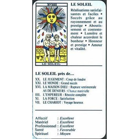 Jeu Taromantic Cards French Edition Grimaud Cartomancie