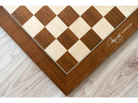 Chess Board Only: Judit Polgar Deluxe Wooden Chess Board by DGT
