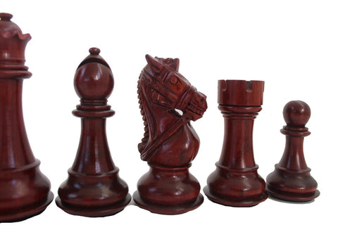 Italfama Weighted Wooden Chess Pieces Set 11.5cm King Leather Base