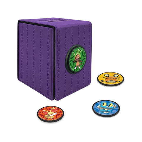 Ultra PRO Alcove Click Pokémon Kalos Deck Box w/ 4 Magnetic Badges, 100+ Cards