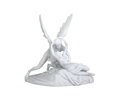 Cupid and Psyche Statue by Canova, Bronze-Finish Resin, 19cm, Italfama