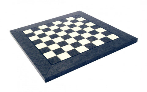 Italfama Gray Wood Chess Board 51cm Handmade Glossy 5cm Squares Italy