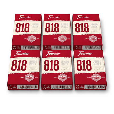 6x Fournier 818 Jumbo Index Red Poker Playing Cards Casino Quality