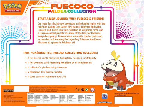 Pokemon Scarlet & Violet Fuecoco Paldea Collection Box English TCG Sealed