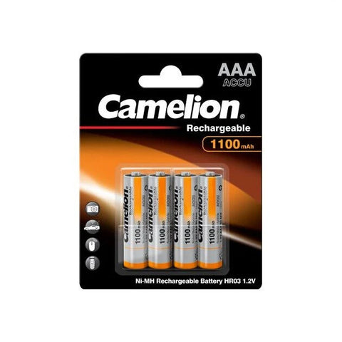 4x Camelion AAA 1100mAh Ni-MH Rechargeable Batteries 1.2V HR03 Micro