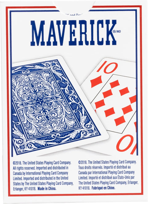 Maverick Blue Playing Cards Jumbo Index Deck Poker Magic Tricks Quality
