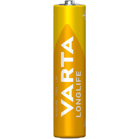 6x Varta Longlife AAA LR03 1.5V Alkaline Batteries Micro E92 Made in Germany
