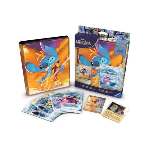 Disney Lorcana Winterspell Stitch Collection Starter Set with 4 Boosters