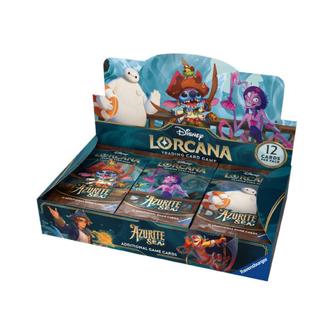 Disney Lorcana TCG Azurite Sea Sealed Booster Box 12-Card Packs