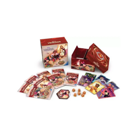 Disney Lorcana Reign of Jafar Illumineer’s Trove Box, 8 Boosters & Dice